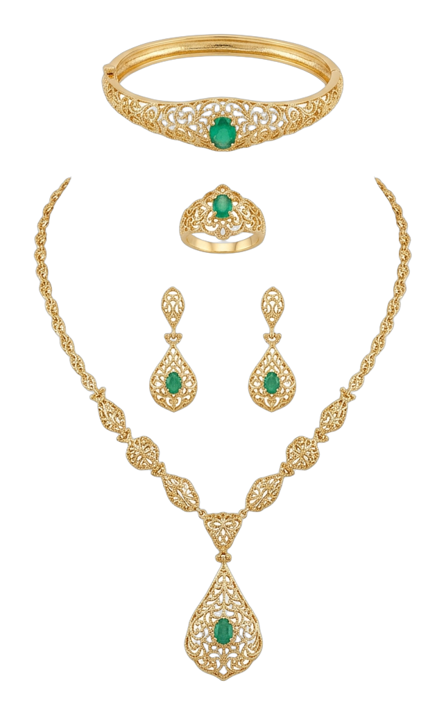 Parure Goutte d'Émeraude