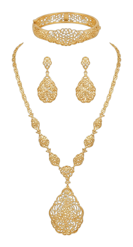Parure Médaillon Ciselé